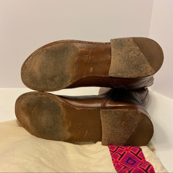 Tory Burch Brown Leather Studded Riding Boots 8.5 - Picture 13 of 15